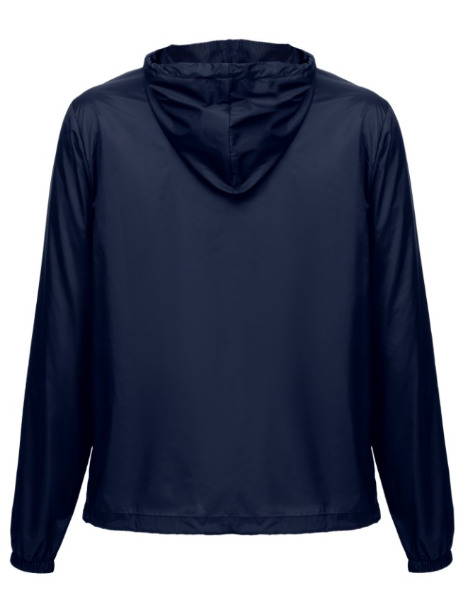 Casaco corta-vento leve unissexo com capuz forrado