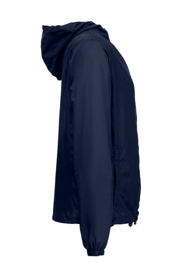 Casaco corta-vento leve unissexo com capuz forrado